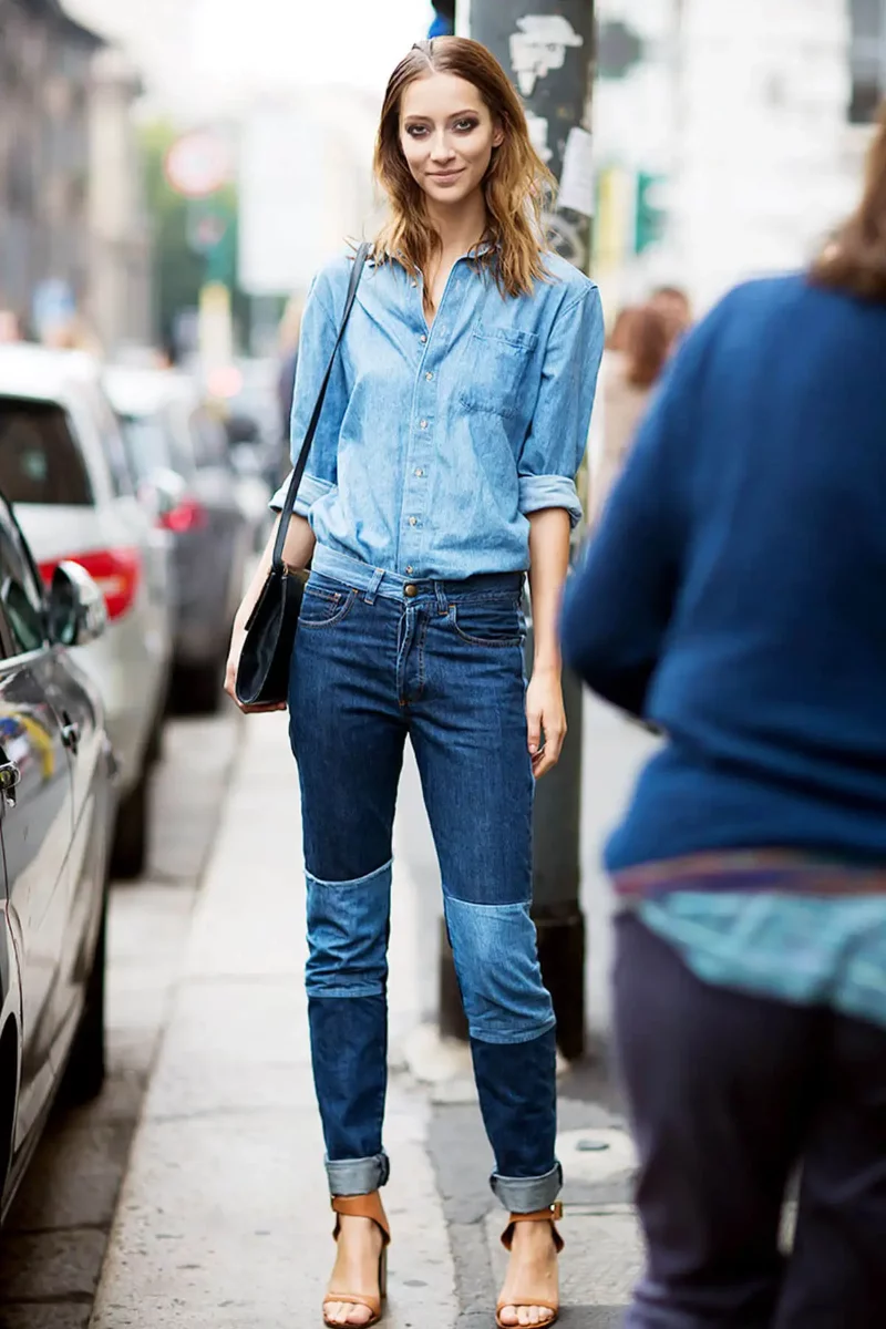 Jeanshemd kombinieren – stilvolle Ideen fuer jeden Tag jeans ideen hemd