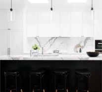 Küchen in Schwarz-Weiß sind zeitlos und elegant