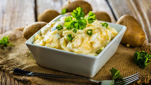 Oktoberfest Menue Kartoffelsalat ohne Mayo viel gesunder