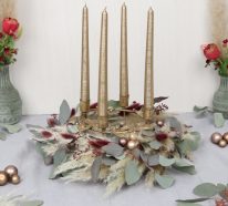 Adventskranz mit Trockenblumen basteln: Weihnachtsdekoration im Boho-Stil
