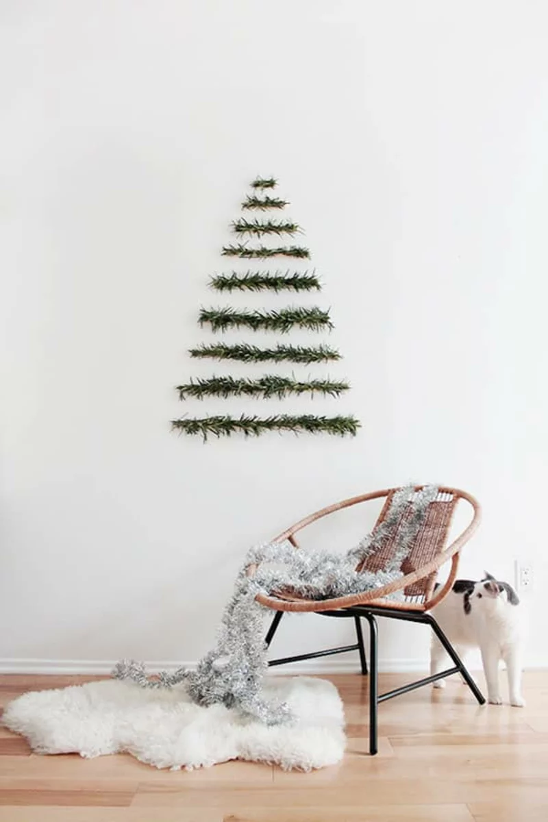 alternative zum weihnachtsbaum wanddeko frisch originell