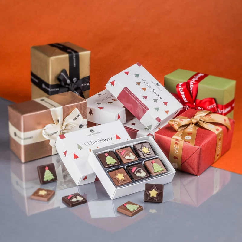 geschenkideen zu weihnachten pralinen personalisierte schokoladengeschenke
