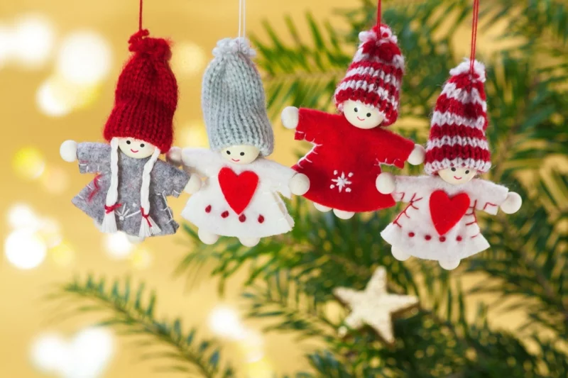 wohnzimmer weihnachtlich dekorieren kleine accessoires dekoideen