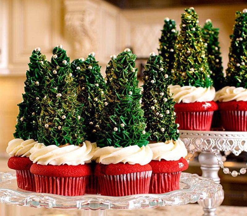 cupcake ideen essbare weihnachtsdeko