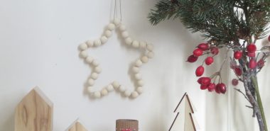 Holz Perlensterne basten aus Weihnachtsdeko
