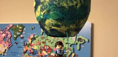 Deko Heißluftballon basteln fürs Kinderzimmer