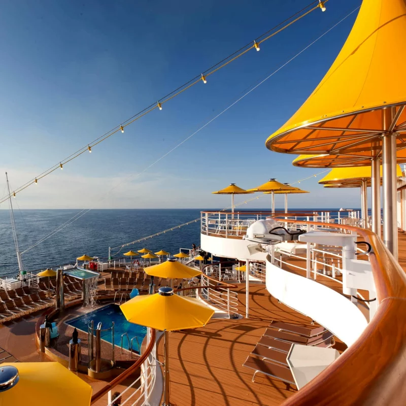 Deckings auf Costa Kreuzfahrt Schiff