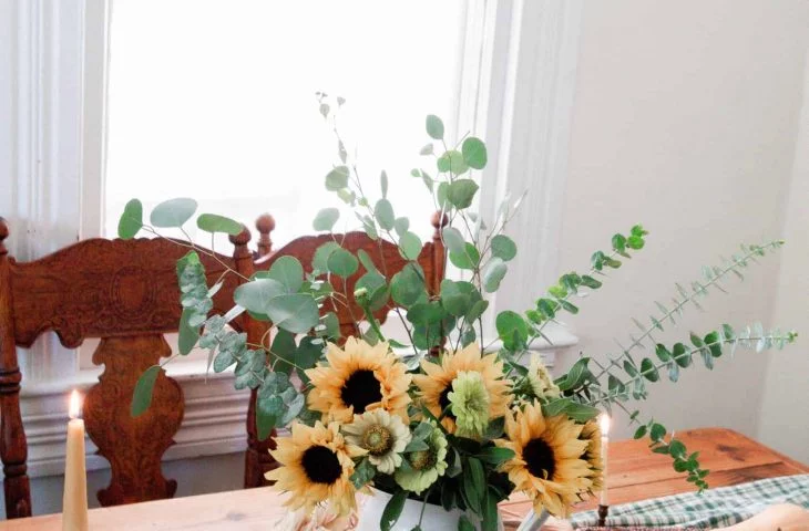 Sonnenblumen als Tischdeko
