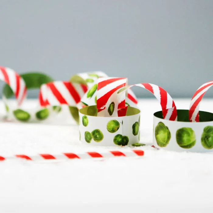Bastelideen für Girlande basteln aus Papier zu Weihnachten