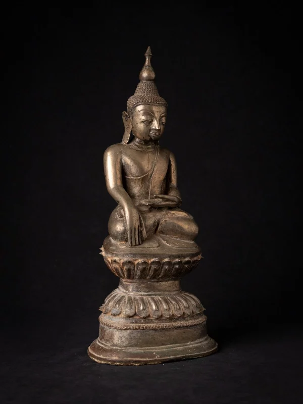 Buddhafiguren sitzender Buddha aus Bronze