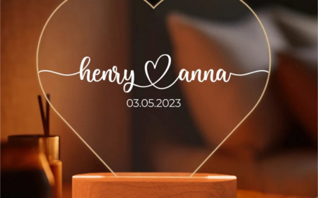 Personalisierte Geburtstagsgeschenke - Herz aus Glas mit graviertem Datum