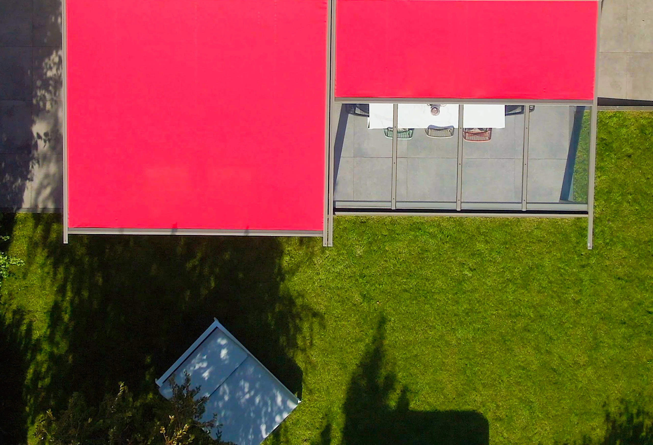 Terrassenüberdachung in frischer Farbe Terrassen[berdachung in frischer Farbe