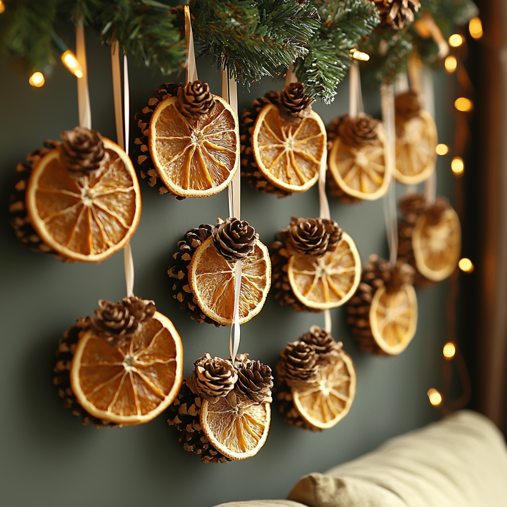 Es duftet nach Weihnachten! Baumscheiben mit Zitronenscheiben verzieren