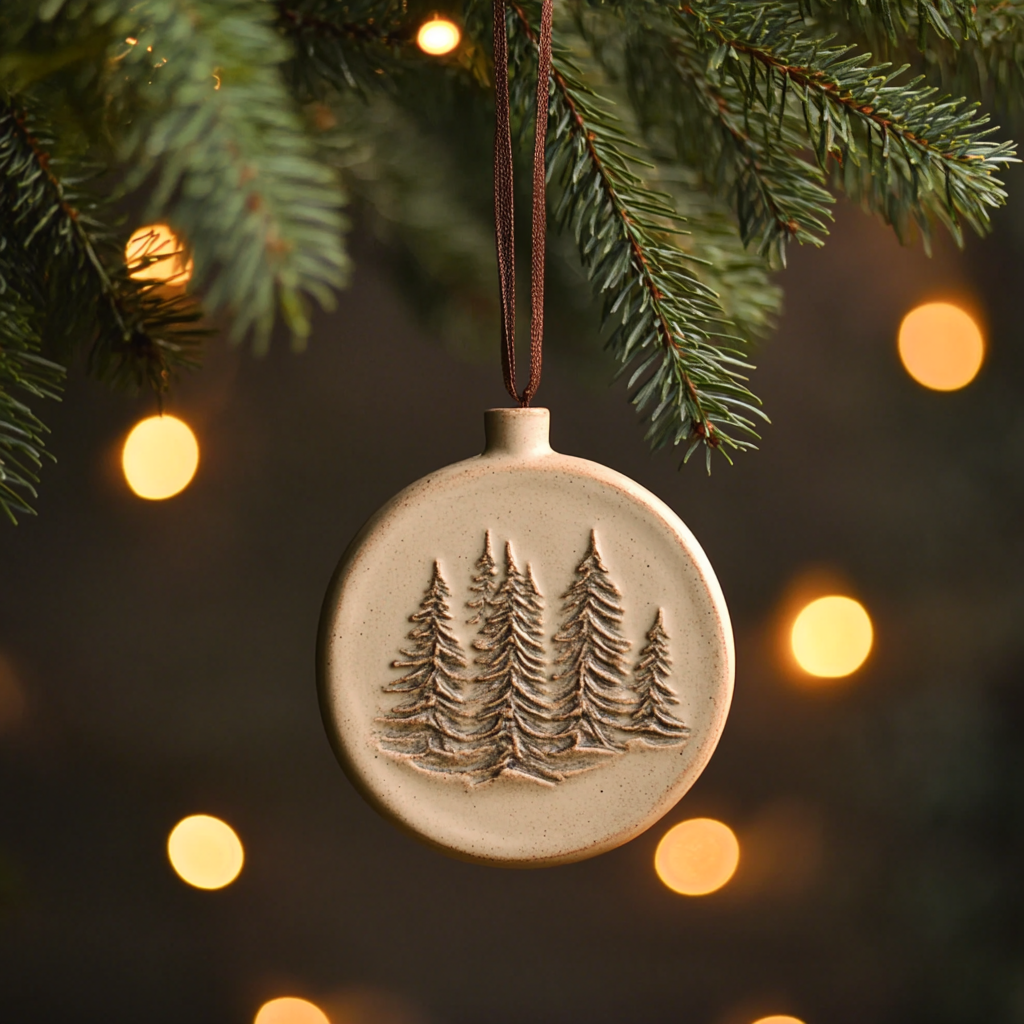 der rustikale Charakter dieser Weihnachtsdeko ist zu spüren Baumscheiben Deko Weihnachten - schön und rustikal
