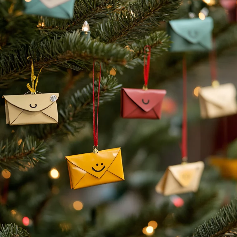 Ausgefallene Weihnachtsdeko – kleine Taschen am Christbaum