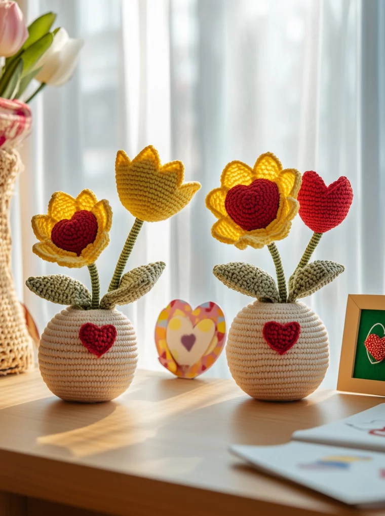 Frühblüher am Fensterbrett in Vasen arrangieren