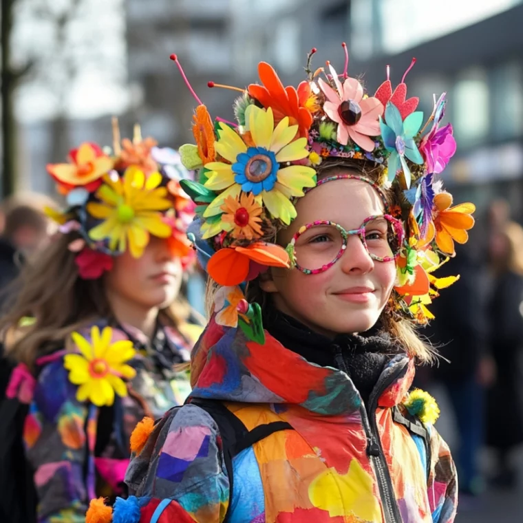 auch Kinder nehmen am Karneval teil