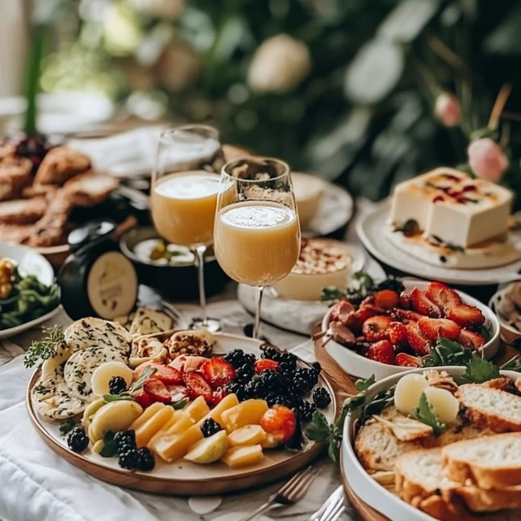 Osterbrunch ist Zeit mit Freunden und Familie zu schlemmen