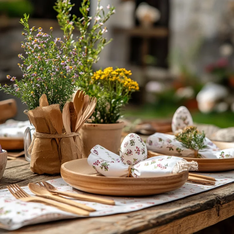 bei gutem Wetter kann man den Osterbrunch im Garten veranstalten