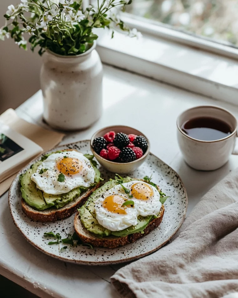 Spiegeleier mit Avocado