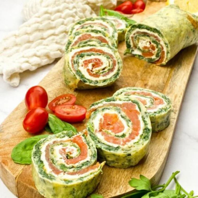 Spinat-Lachs-Rolle – interessante Osterfrühstück Ideen