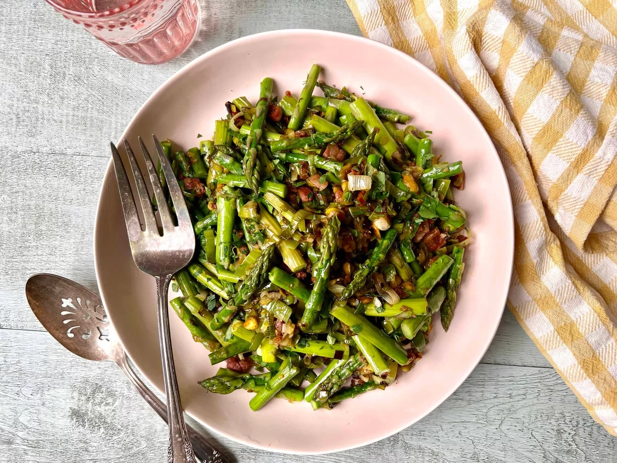 Spargel mit Bohnen überbacken - Spargel Rezepte
