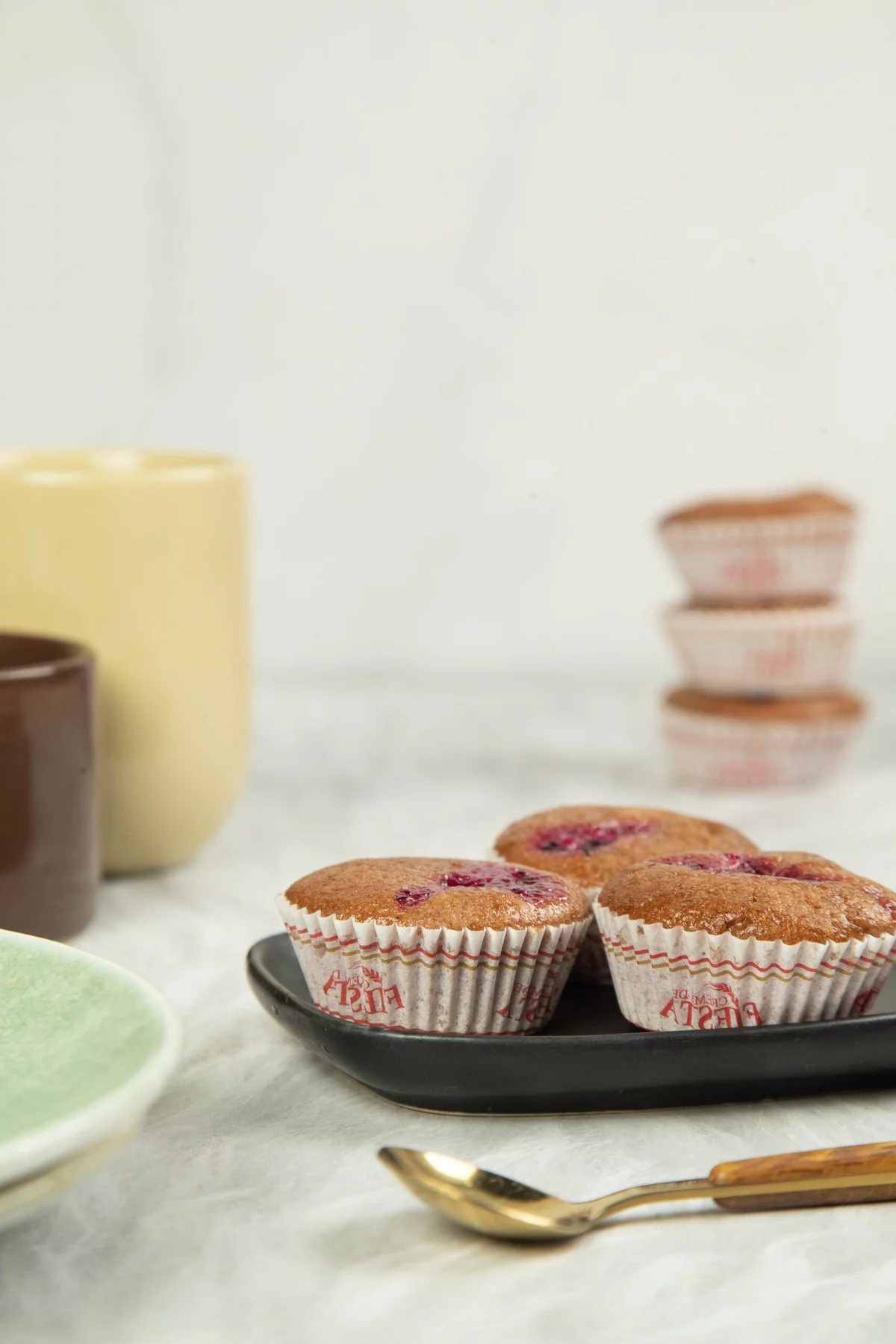 Zum Frühstück oder so zwischendurch Blaubeermuffins essen