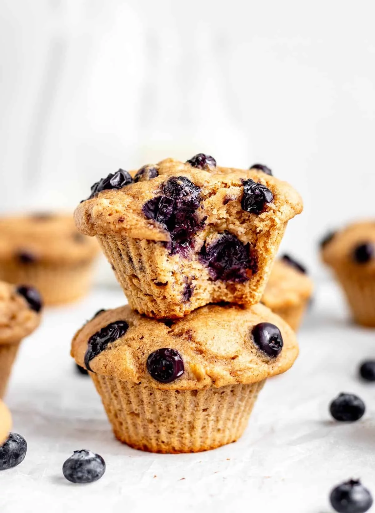 so schön sehen die Blaubeermuffins aus