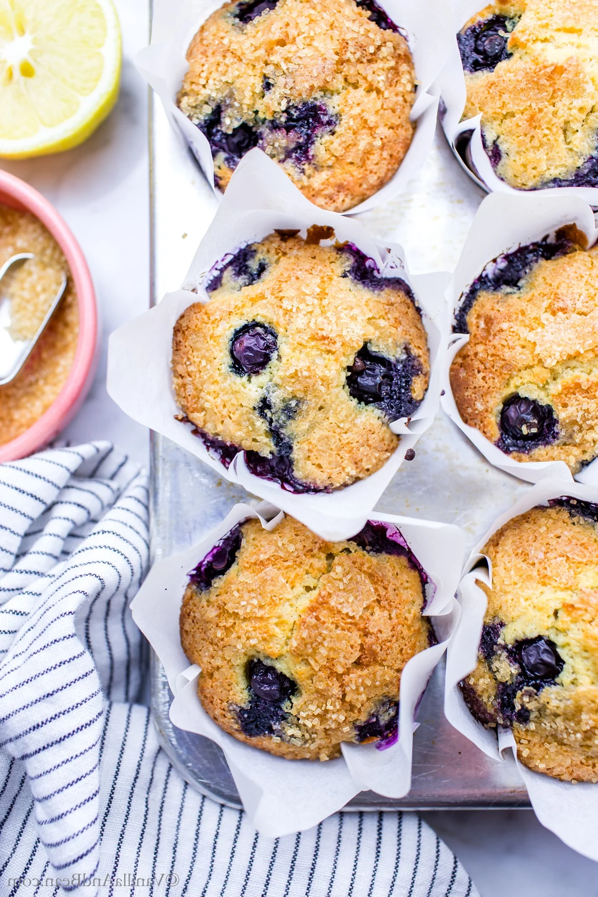 Blaubeermuffins mit Streuseln gelingen auch den Anfängern im Backen gut