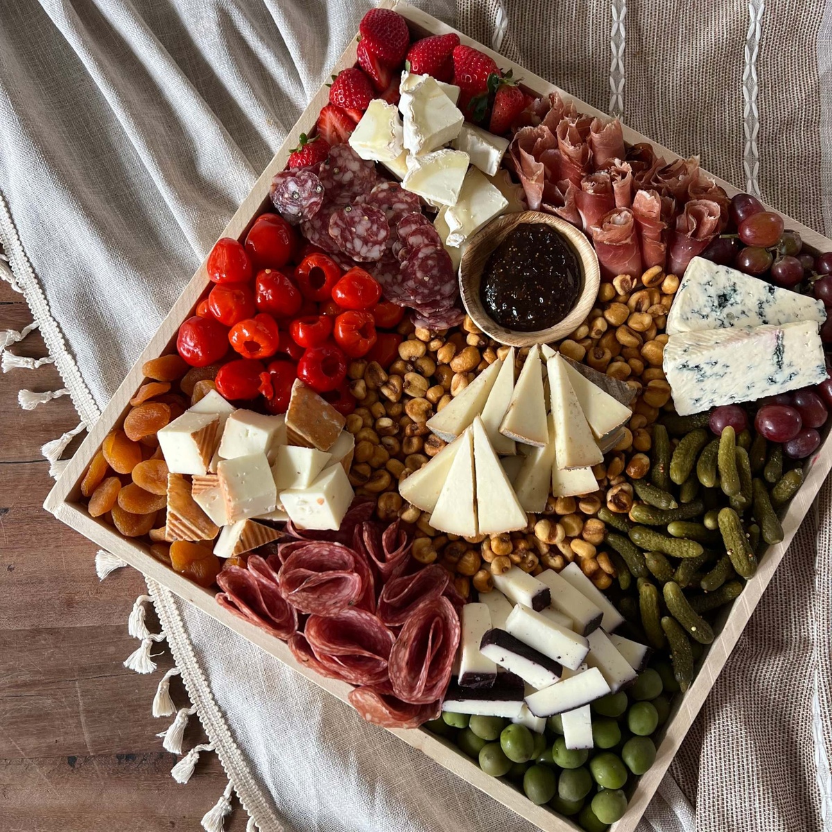 süß und sauber, Käse und Wurst auf dem Brett kombinieren