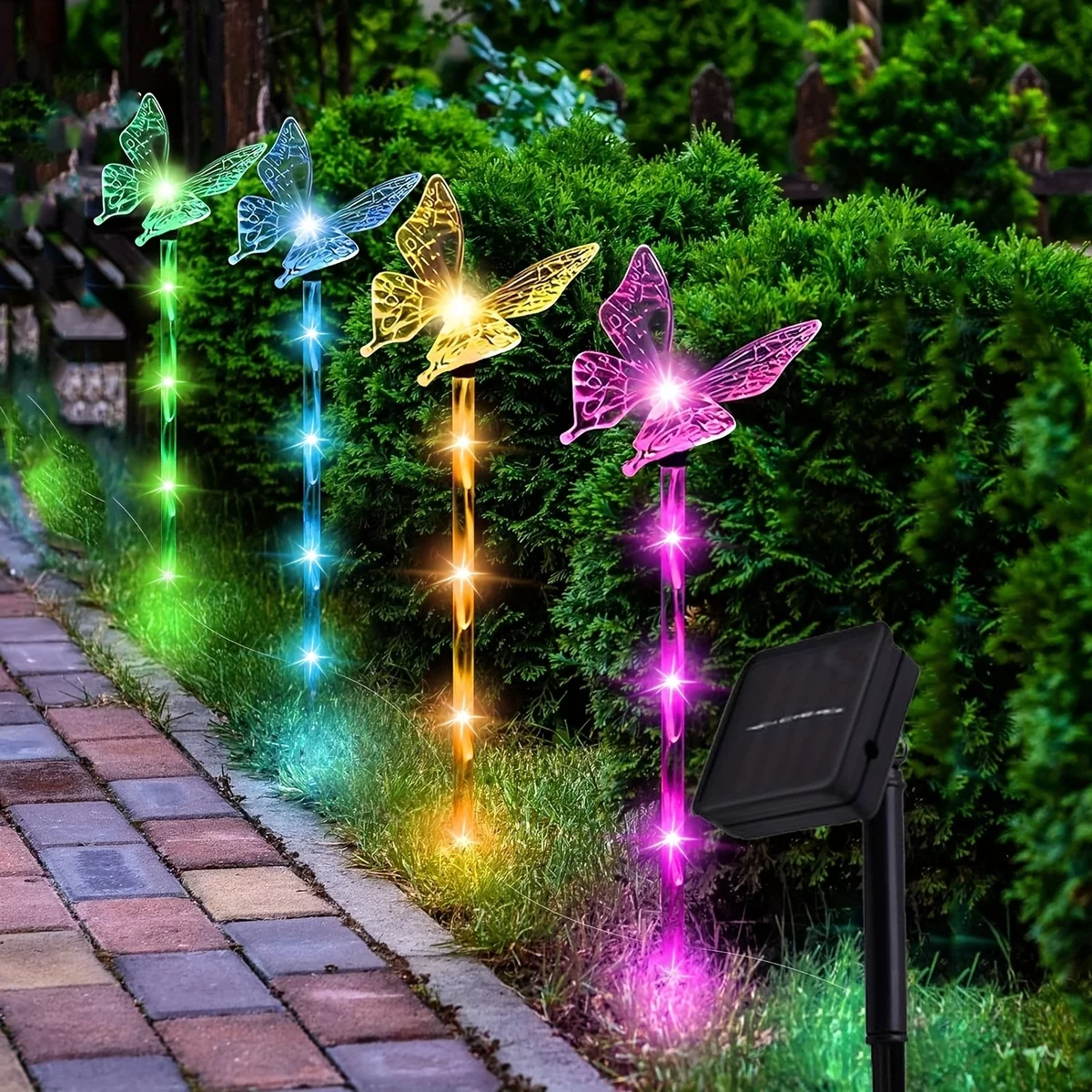 Solar Lichter Schmetterlinge - ausgefallene Deko im Garten