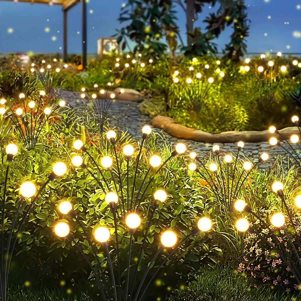 ein Lichtermeer im Freien - ausgefallene Deko im Garten