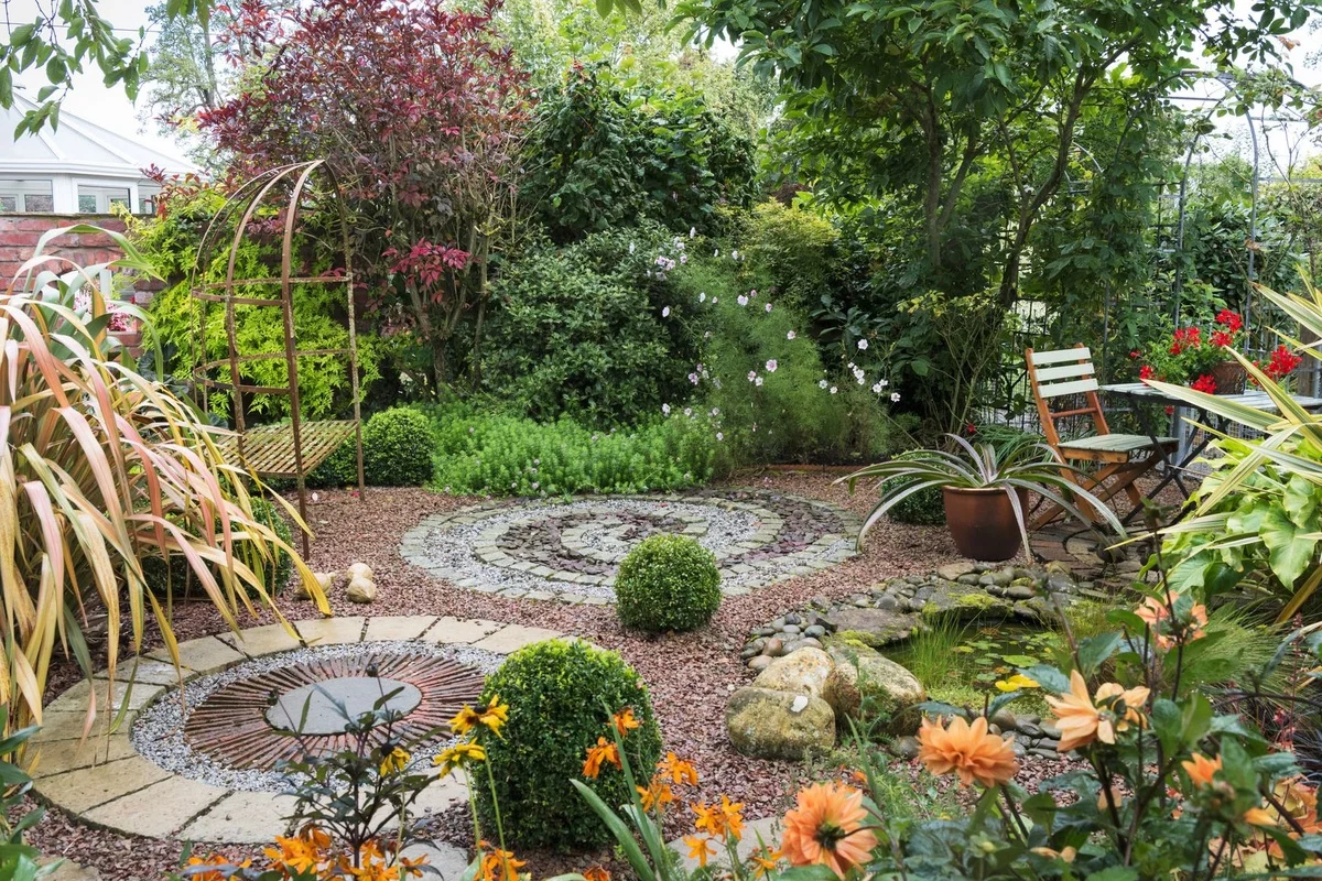 gut strulturierter Vorgarten braucht aber Pflege