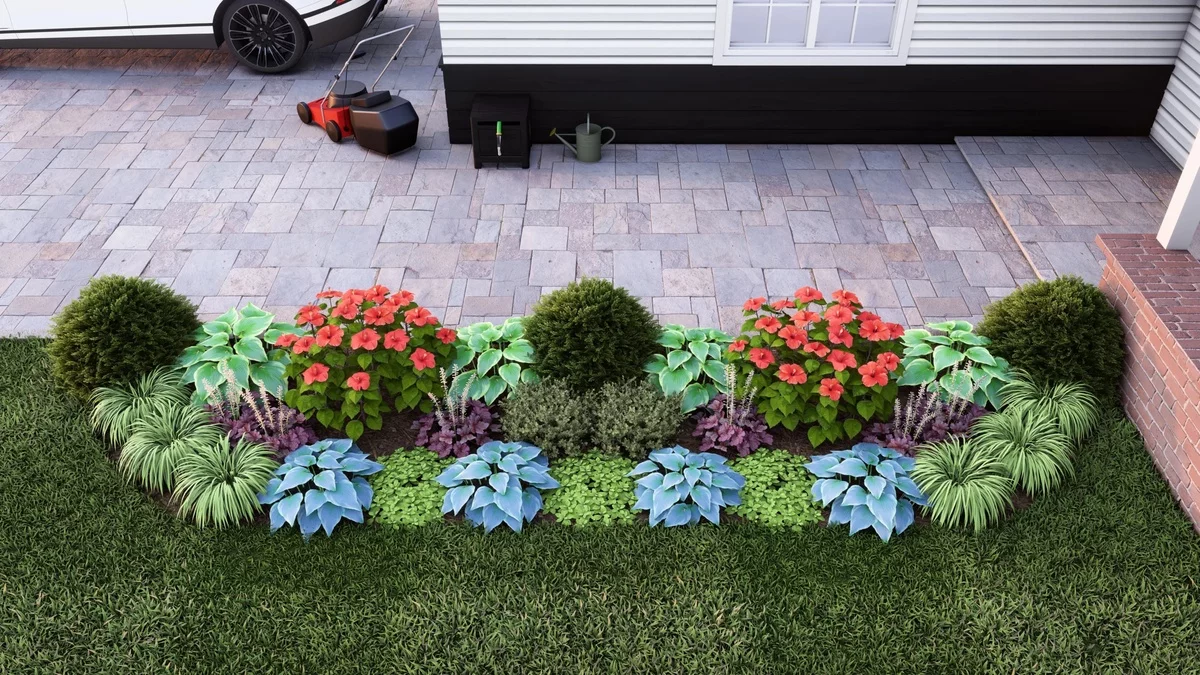 ein schönes Blumenbeet draußen gestalten und den Garten einladend machen