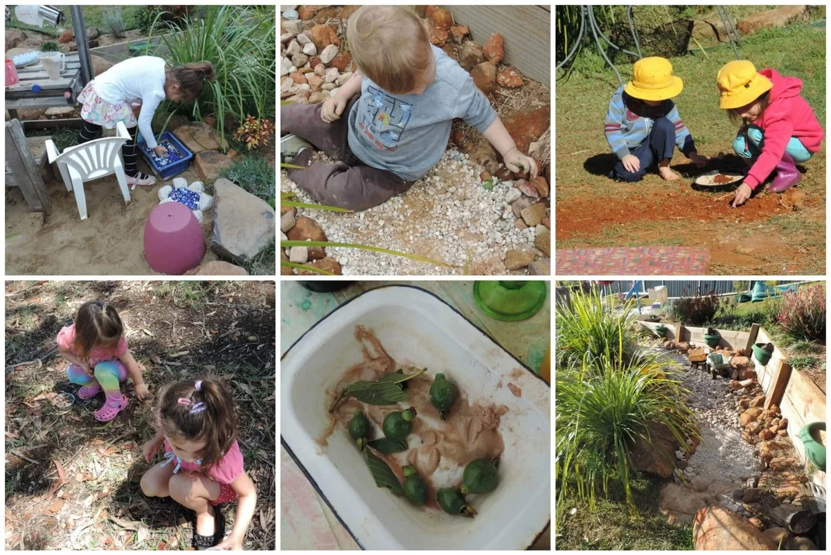 Kinder spielen gern im Sand - Gartenideen Kinder