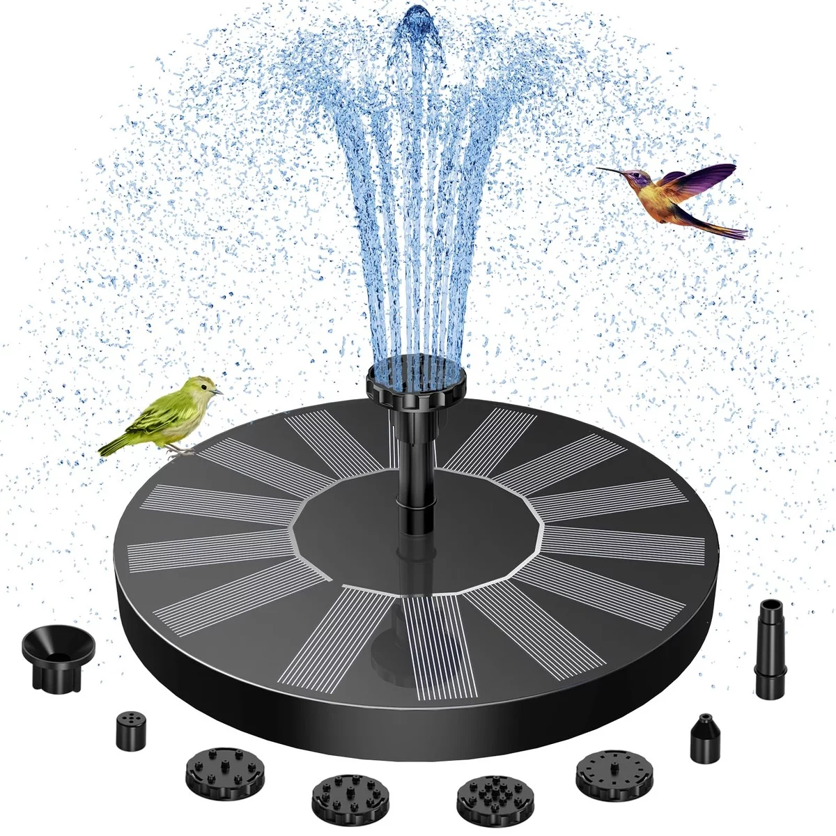 Solar Springbrunnen Garten mit Lichteffekten 