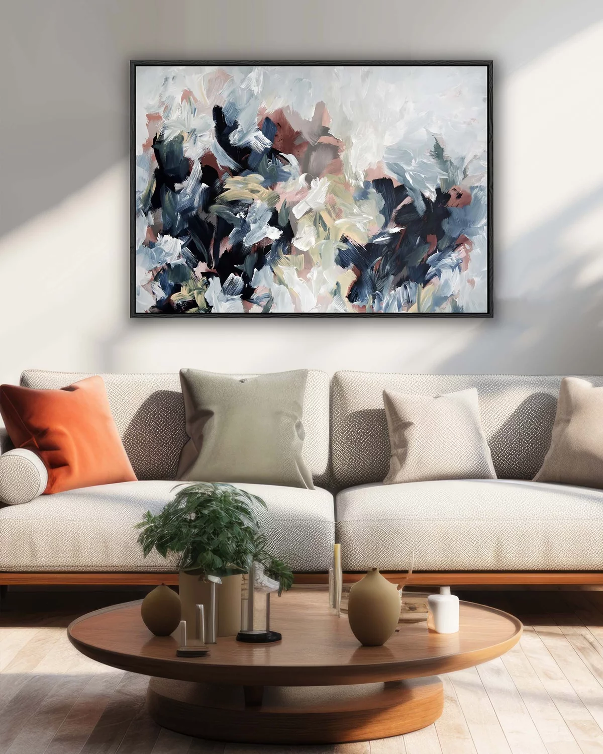 schönes Wandgemälde als Blickfang und Deko im Wohnraum