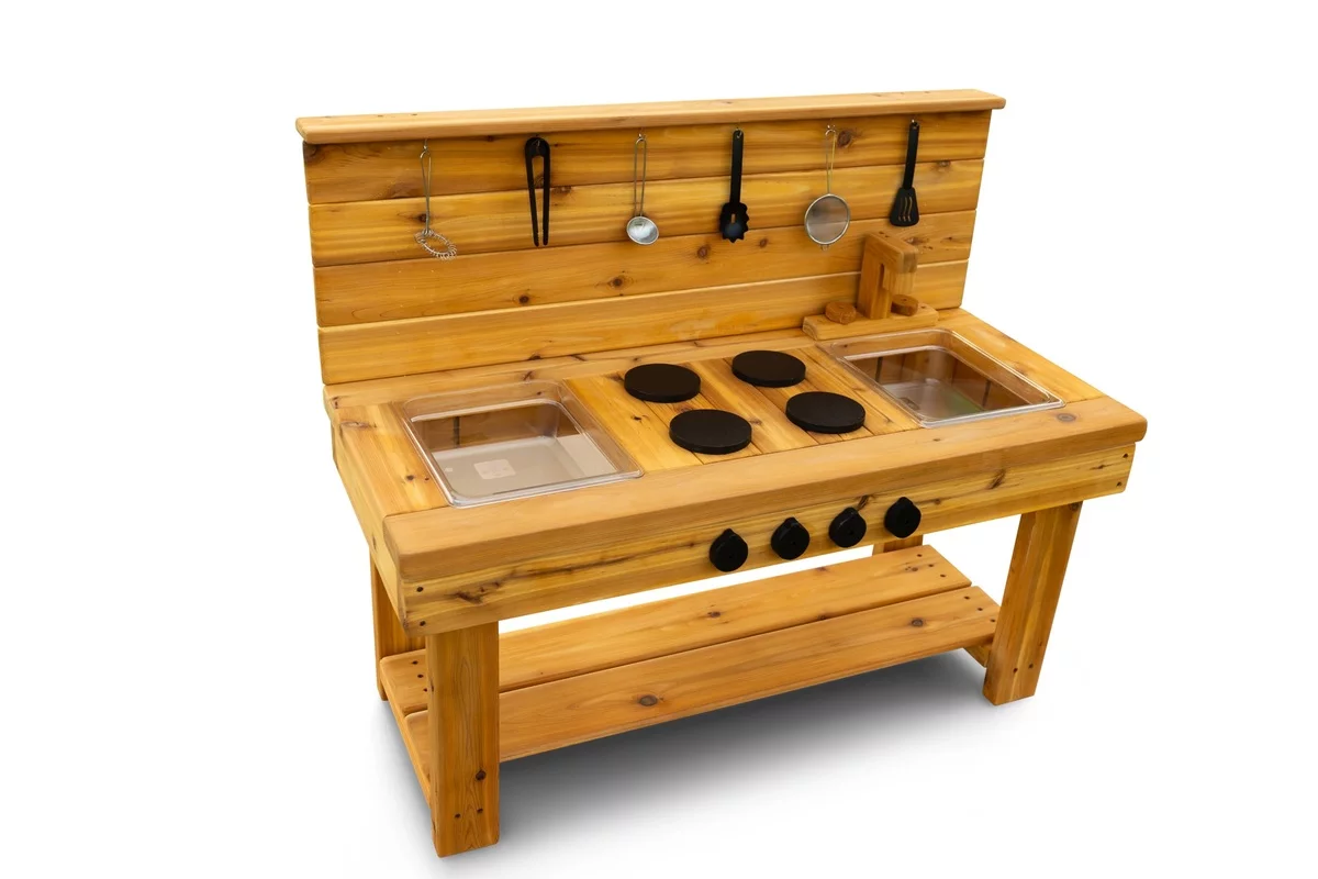 das Sortiment an Matschküchen ist vielfältig