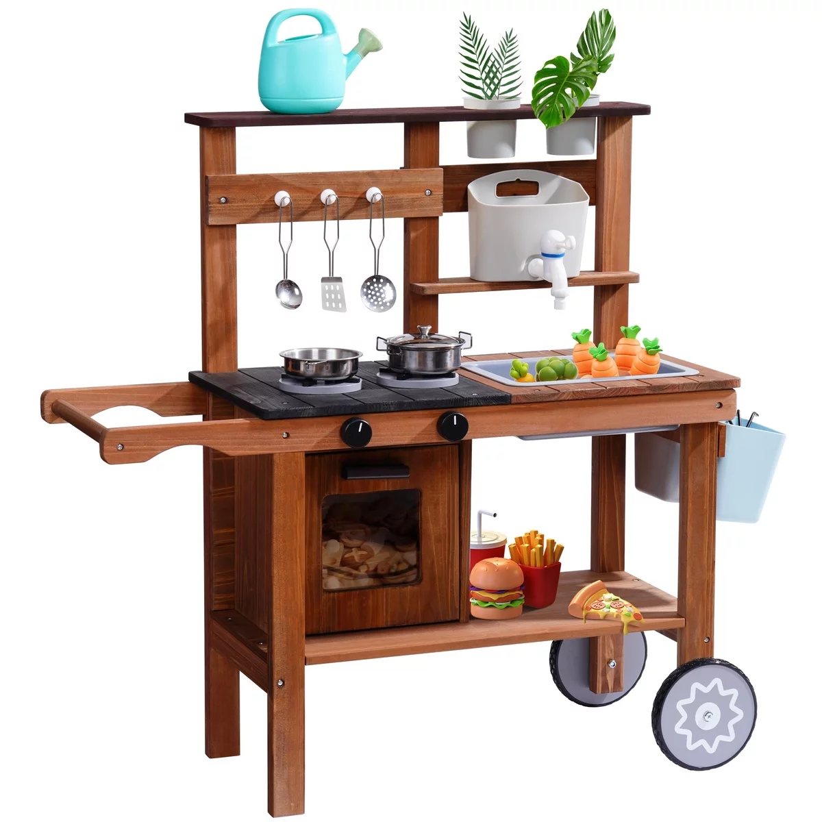 eine moderne Spielküche für Kinder, voll ausgestattet