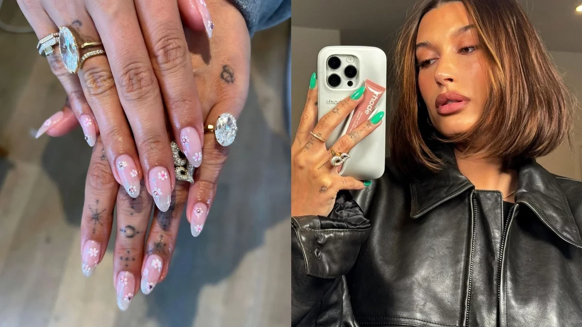 auffällige Maniküre von Hailey Bieber