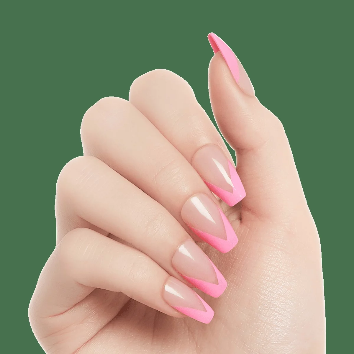 französische maniküre im trendigen Nageldesign