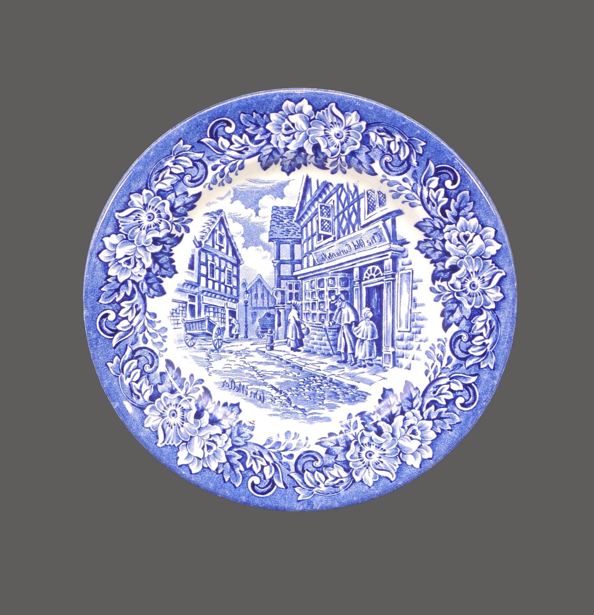 ein meisterhaft bemalter Teller - altes Geschirr Deko