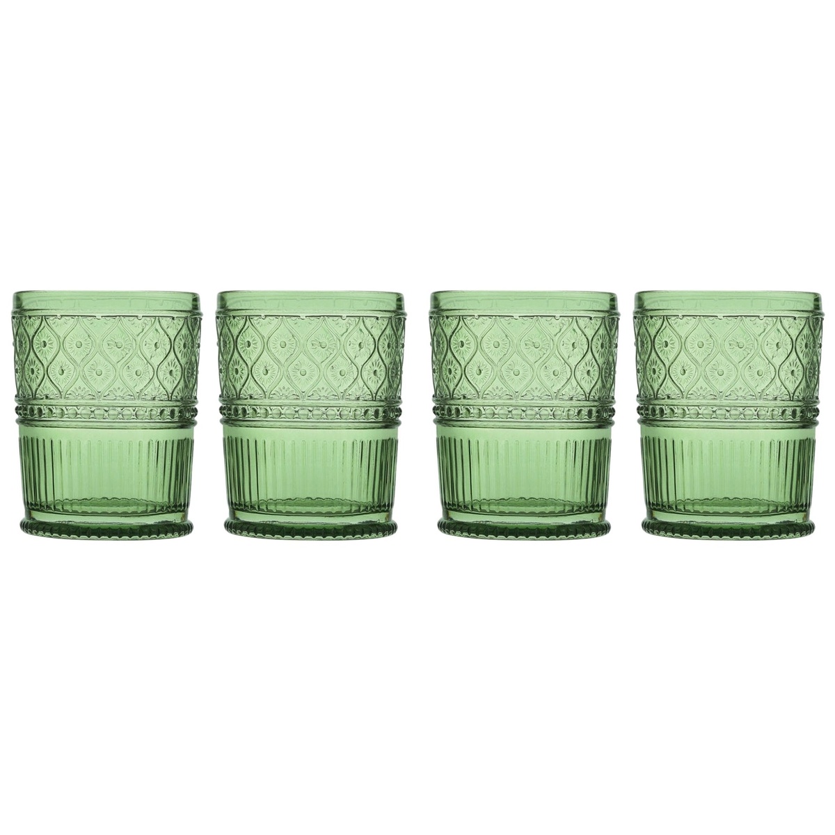 Retro Gläser in Grün - altes Geschirr Deko