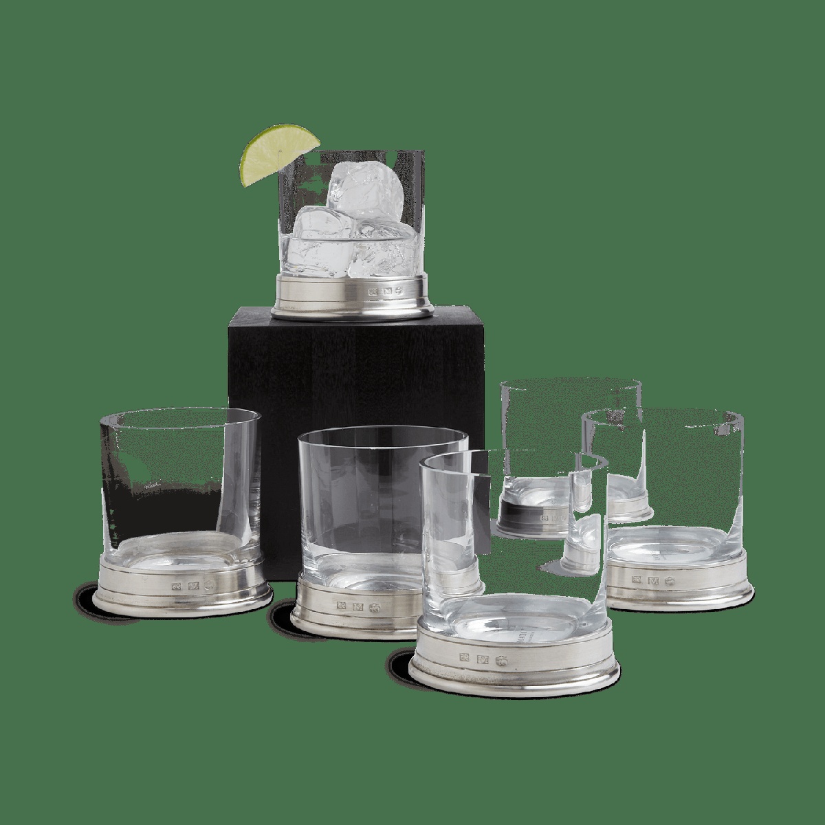 Wiskey Gläser - ein altes Set altes Geschirr Deko