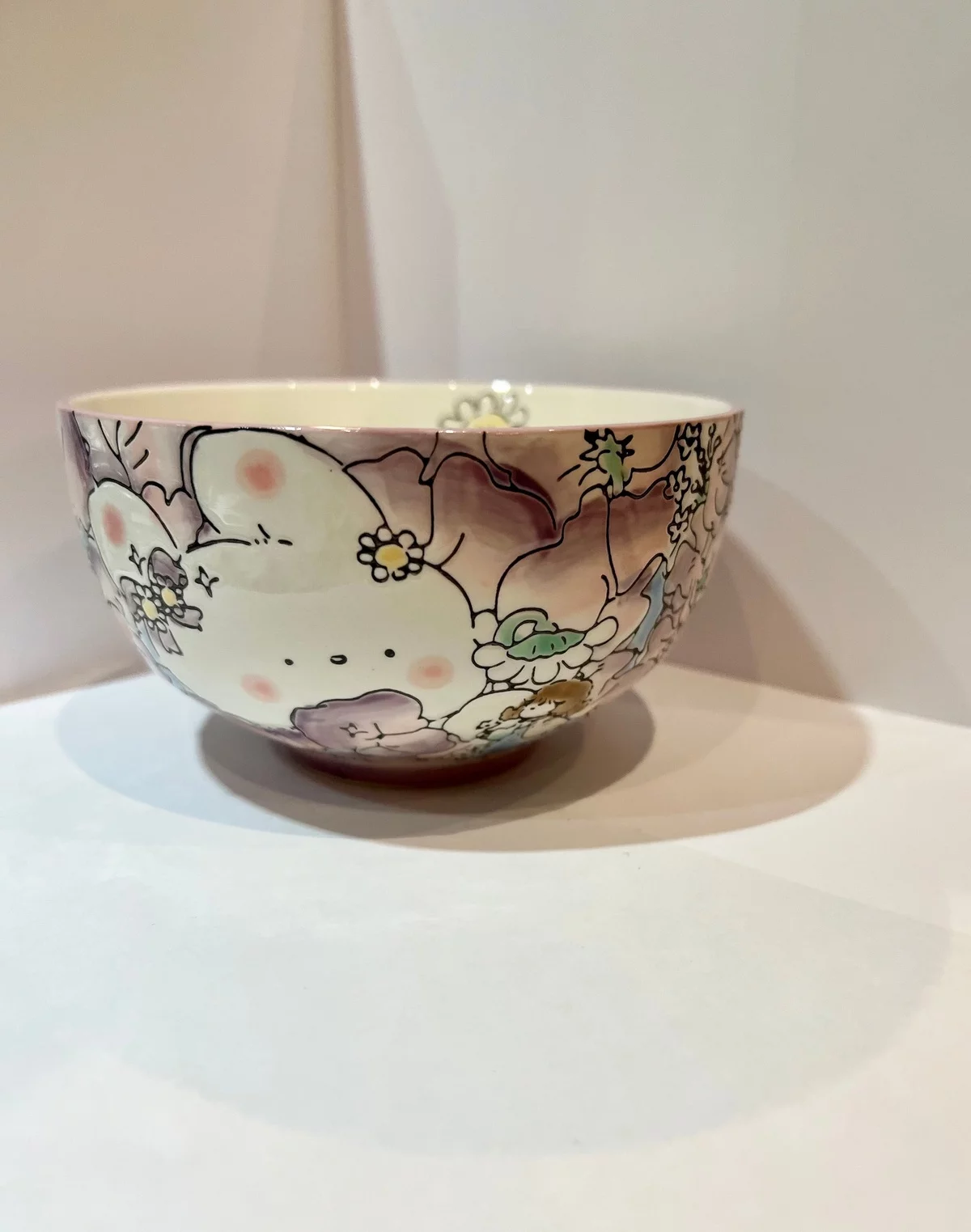 tolle DIY Idee - Keramikschüssel bemalen in blaßen pastellfarben 