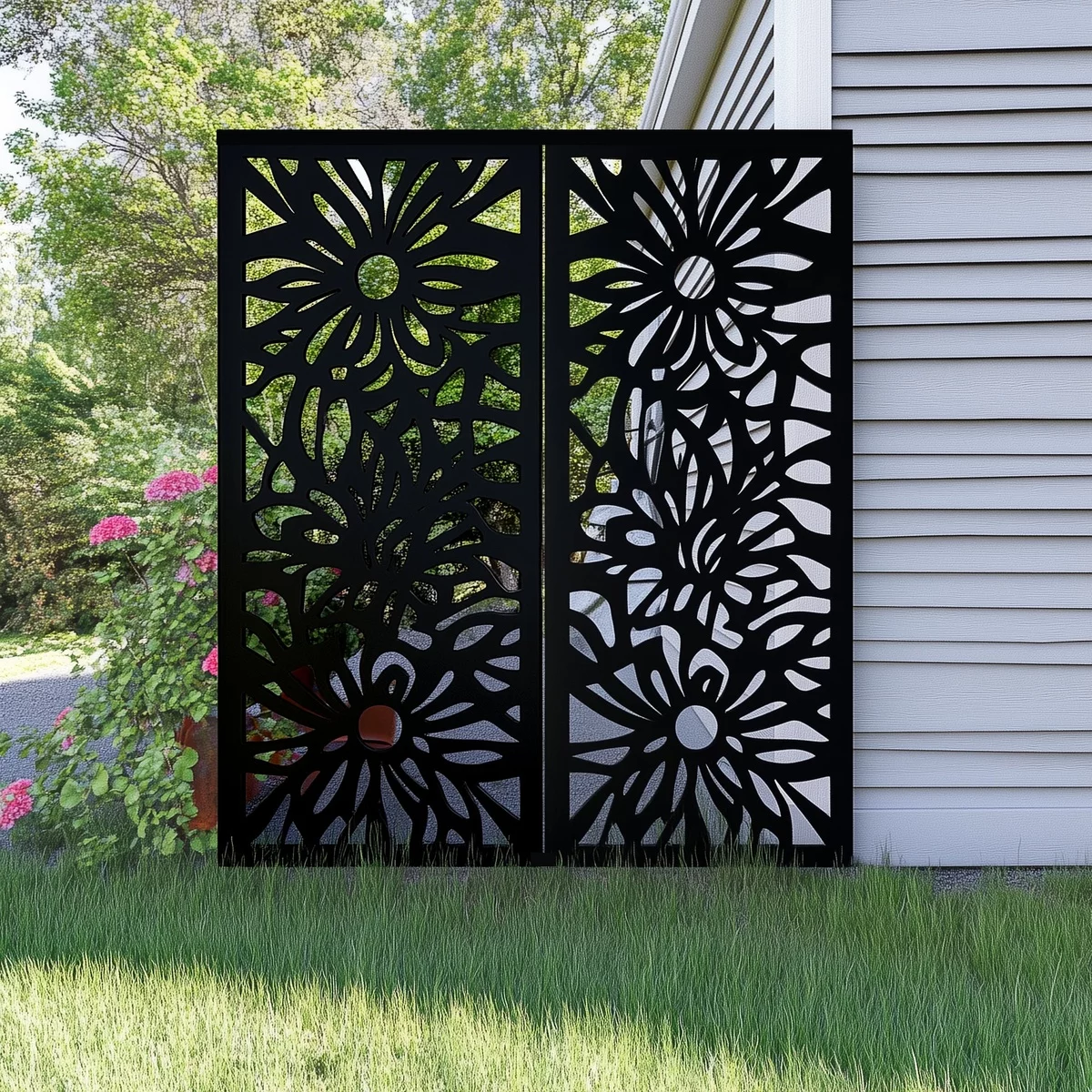 dekorative Muster schmücken die Outdoor-Paravents