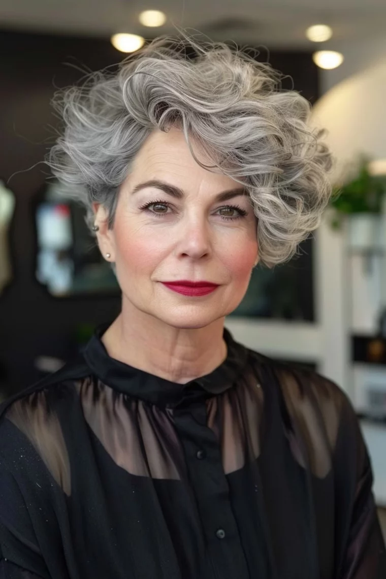 ältere Frau mit grauem Haar