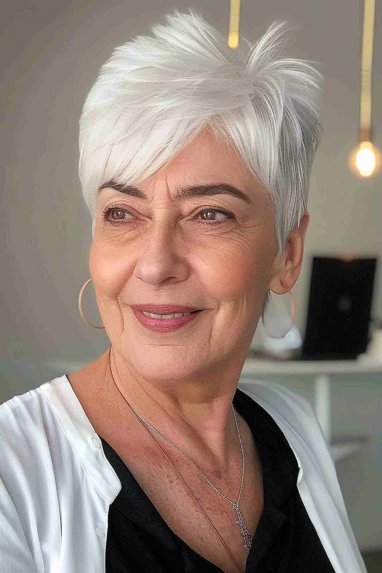 graues kurzgeschnittenes Haar