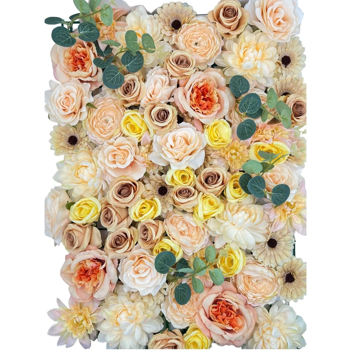 künstliche Blumenarrangements - Wanddeko aus Rosen in zarten Farben