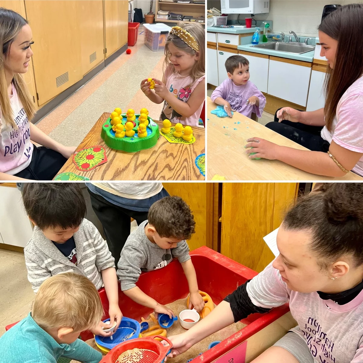 Beispiele, wie die Kleinen im Kindergarten spielen und sich amüsieren
